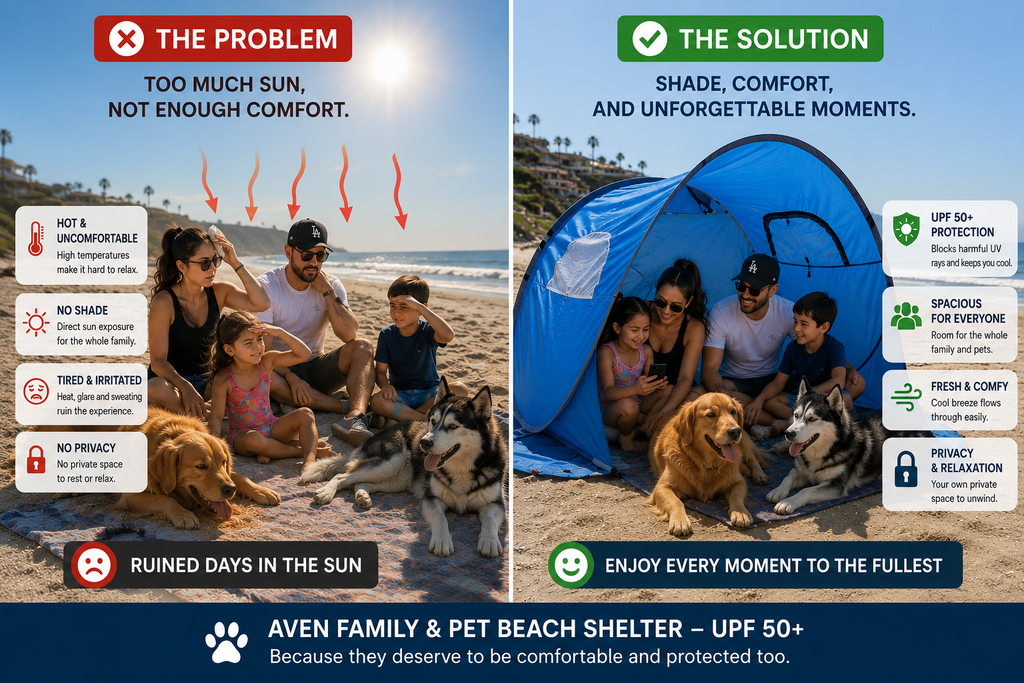 Aven™ Family & Pet Beach Shelter – UPF 50+