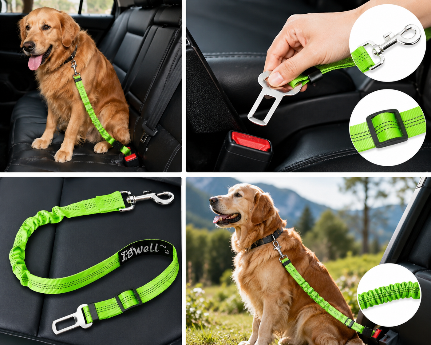 Premium Adjustable Dog Car Seat Belt