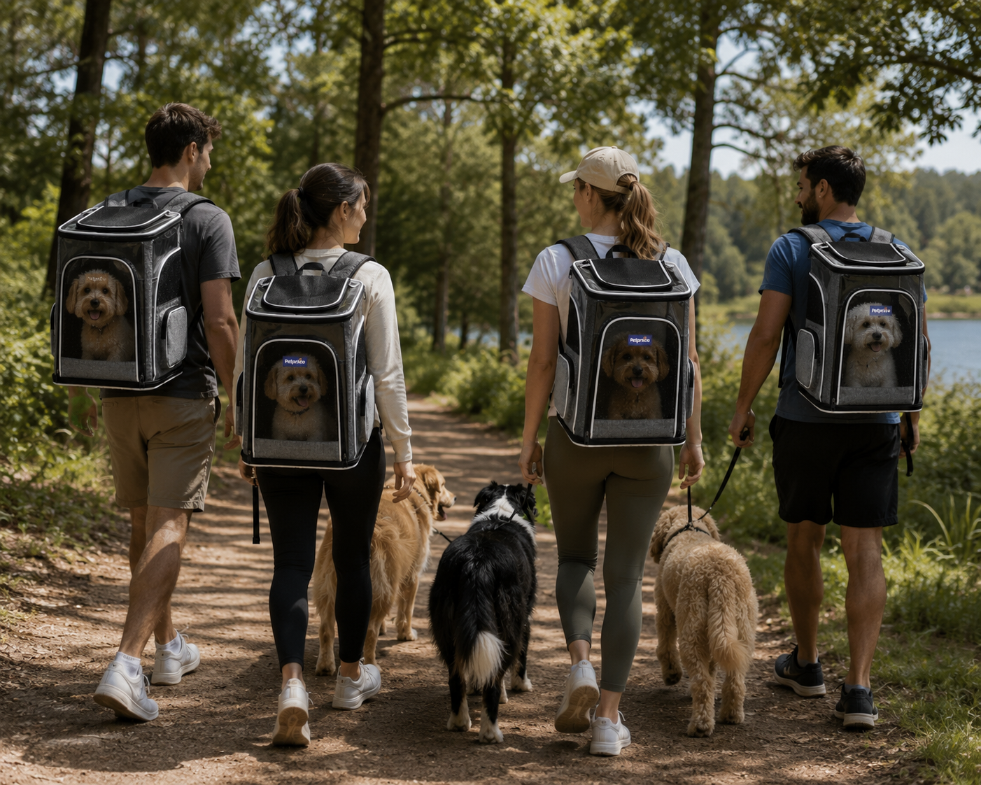 Portable Pet Carrier Backpack for Dogs & Cats – Travel & Hiking Bag