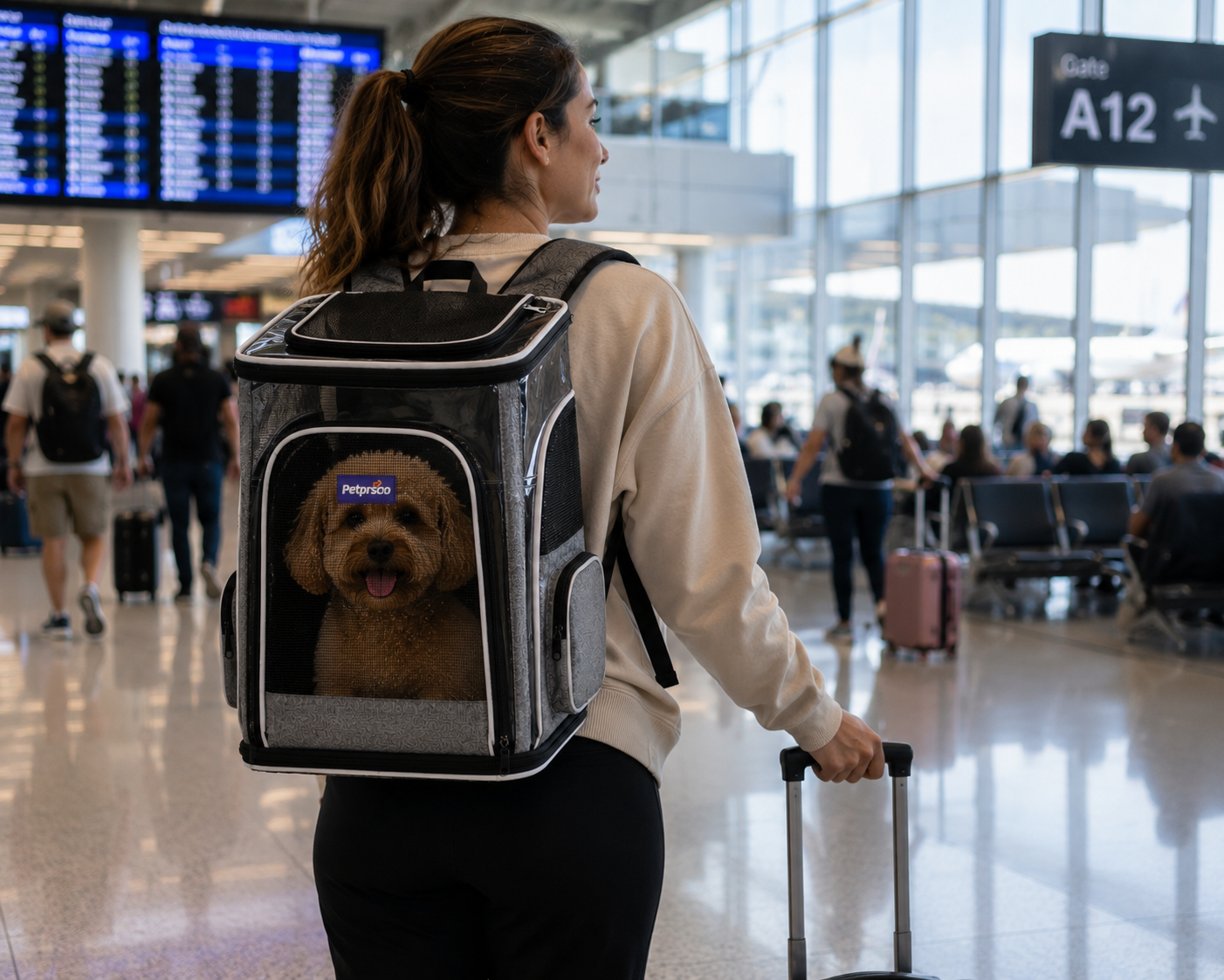 Portable Pet Carrier Backpack for Dogs & Cats – Travel & Hiking Bag