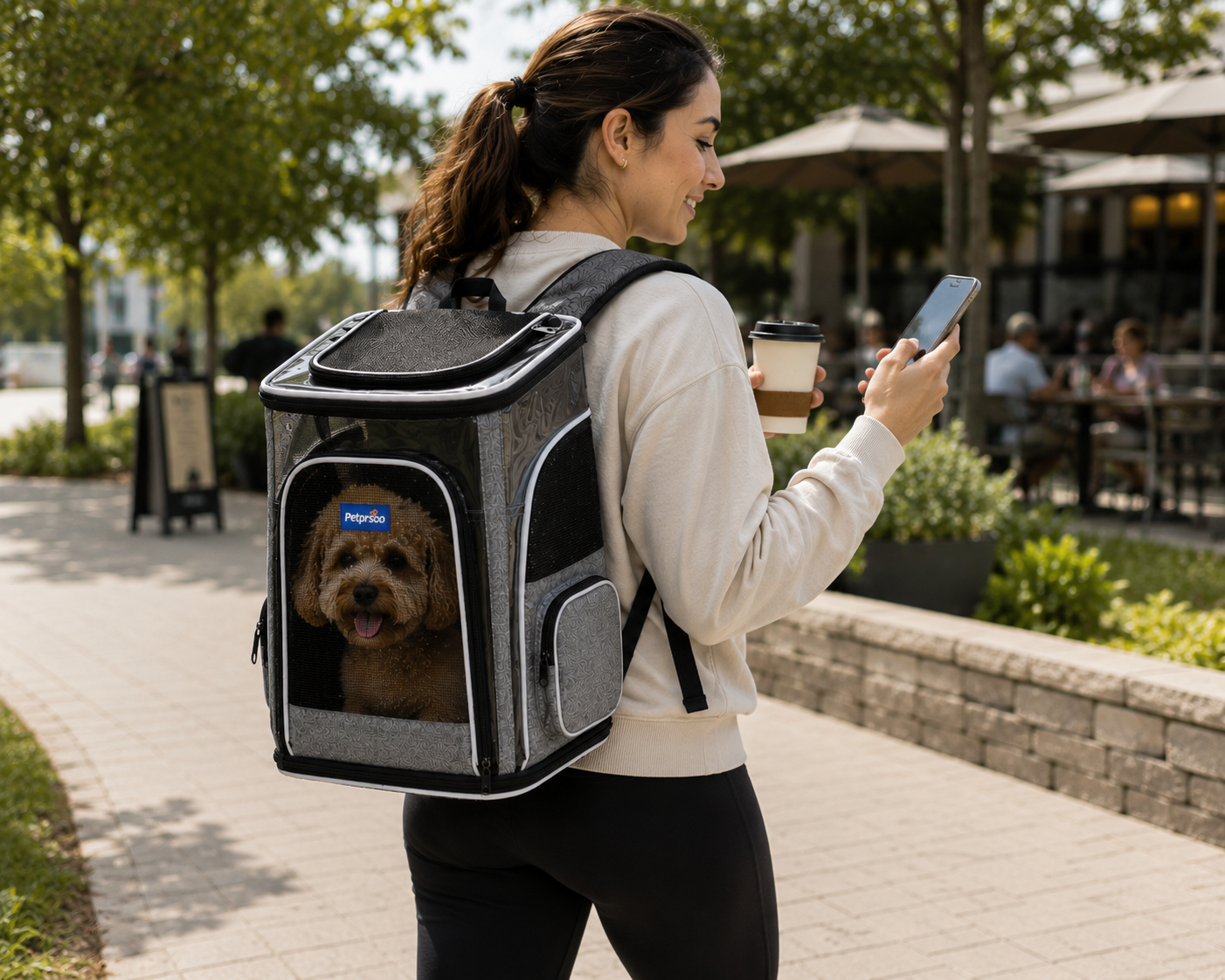 Portable Pet Carrier Backpack for Dogs & Cats – Travel & Hiking Bag