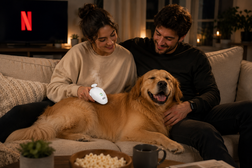 4-in-1 Steam Brush for Dogs & Cats.
