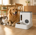 Automatic Pet Feeder and Water Dispenser, Dual Bowl Food and Water Dispenser for Cats and Dogs.